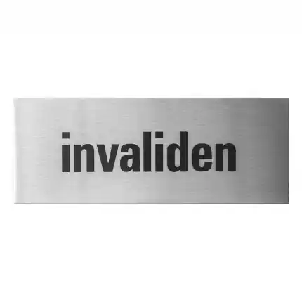 Express Levering RVS deurbordje ‘Invaliden’ rechthoekig