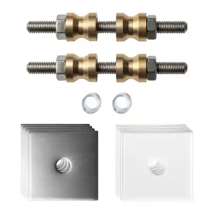 Gratis Retour glasdeur bevestigingsset t.b.v grepen RVS rozet 32x32x2mm