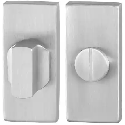 Lage Prijs Toiletgarnituur 70x32mm stift 8mm RVS grote knop rechthoekig