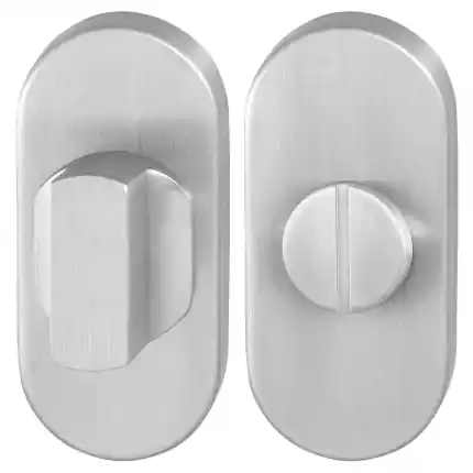 Superprijs Toiletgarnituur 70x32mm stift 8mm RVS geborsteld ovaal