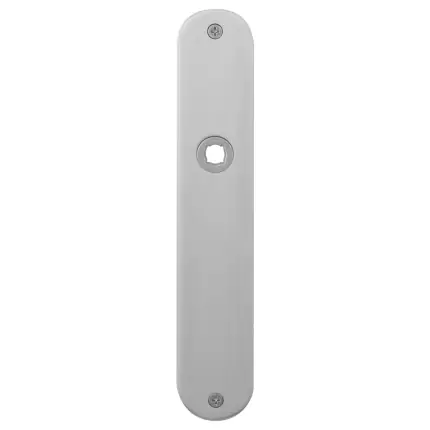 Plaatschild blind afgerond RVS geborsteld 220x40x2mm Betrouwbaar