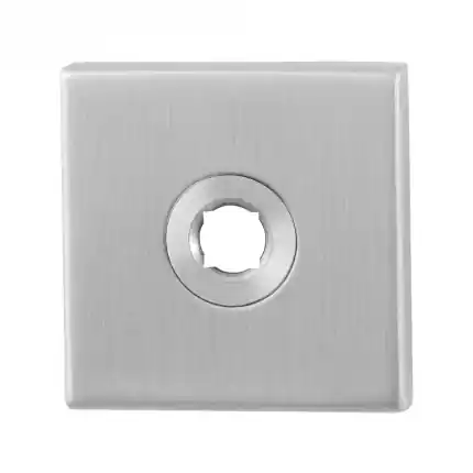 Rozet 50x50x8mm RVS geborsteld linksdraaiend Nieuw