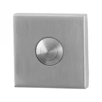 Beperkt Aanbod Deurbel vierkant 50x50x8 mm RVS geborsteld