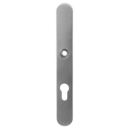 Speciale Aanbieding veiligheidsbinnenschild ovaal smal PC92 257x35x8 mm afgerond RVS