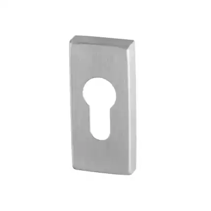 Cilinderrozet rechthoekig 70x32x10mm RVS geborsteld Favoriet