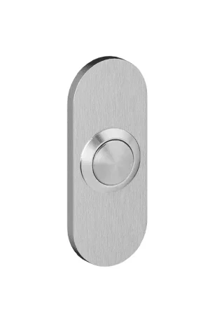 Beldrukker inbouw Ovaal 65x30mm RVS Seizoensaanbieding