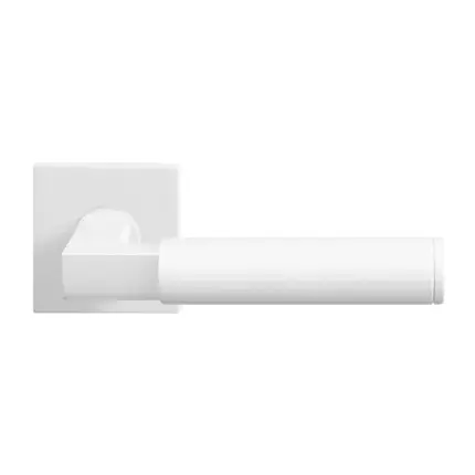 Nieuw GPF8214.42 witte deurkruk Kuri op vierkante rozet