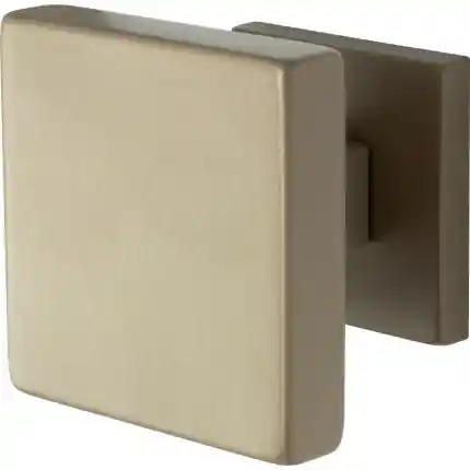 Vierkante voordeurknop op rozet Champagne blend 70×70 mm Gratis Retour