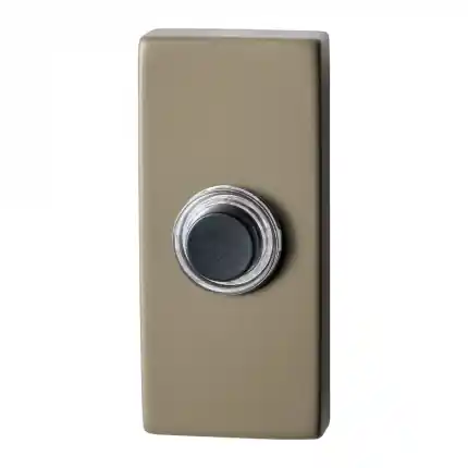 Deurbel Champagne blend rechthoekig 70x32x10 mm zwarte button Goedkoop