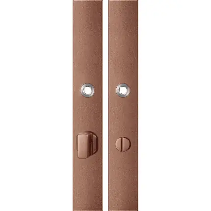 GPF1175.A2 langschild rechthoekig WC72/8 grote knop Bronze blend Merkproduct