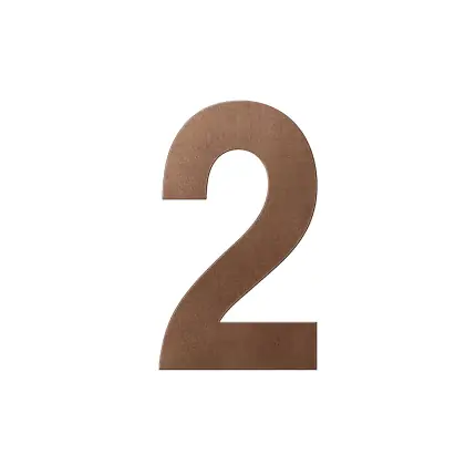Koop Vandaag GPF Bronze blend huisnummer 2 XL, 250 mm