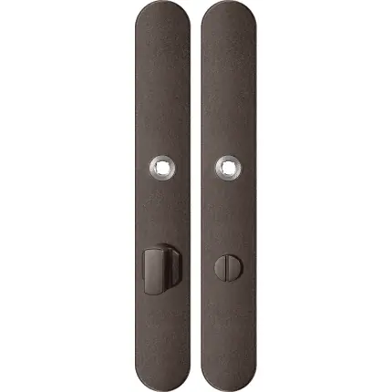 Aanbieding GPF1170.A1 langschild afgerond WC72/8 grote knop Dark blend