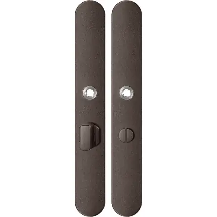 GPF1170.A1 langschild afgerond WC57/8 grote knop Dark blend Direct Verzonden