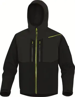 Betaalbaar JAS SOFTSHELL ZWART/GEEL L