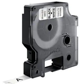 Gereduceerde Prijs DYMOTAPE 40913 9MM D1 ZWART/WIT