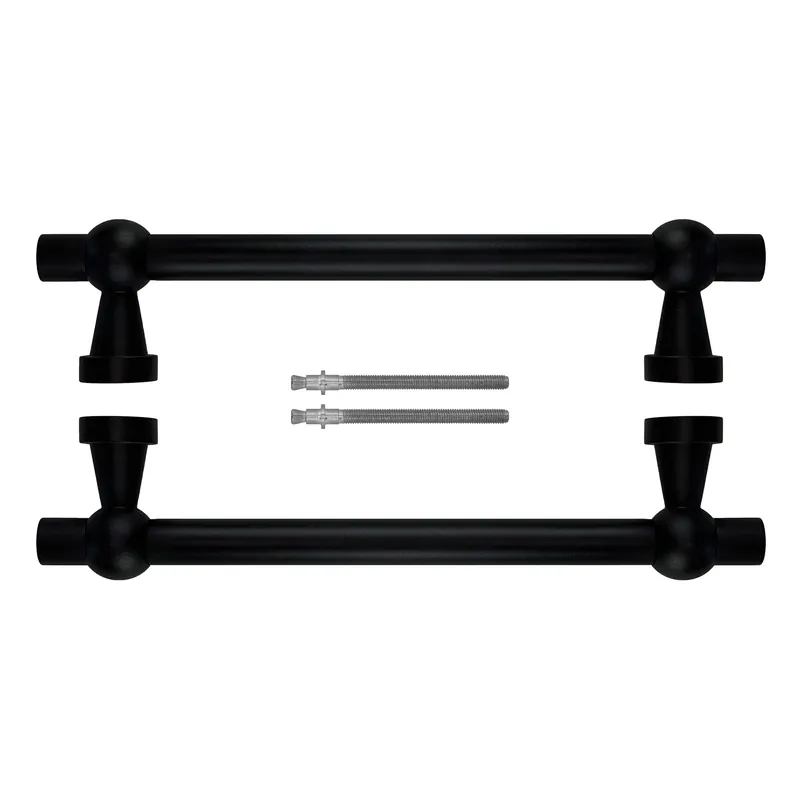 Voordeurgreep Raily 300 Zwart Structuur UV Paar (deurdikte > 3 cm) Beperkte Voorraad