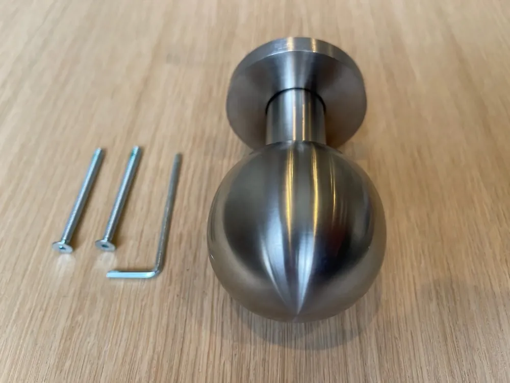 Aanbieding Hafi Private Line Deurknop model 285 RVS bolle knop vast op rond rozet