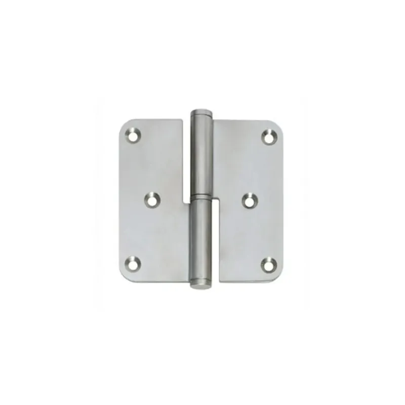 Stift paumelle DIN links 89 x 89 mm met ronde hoek RVS geborsteld incl. Schroeven Must-Have