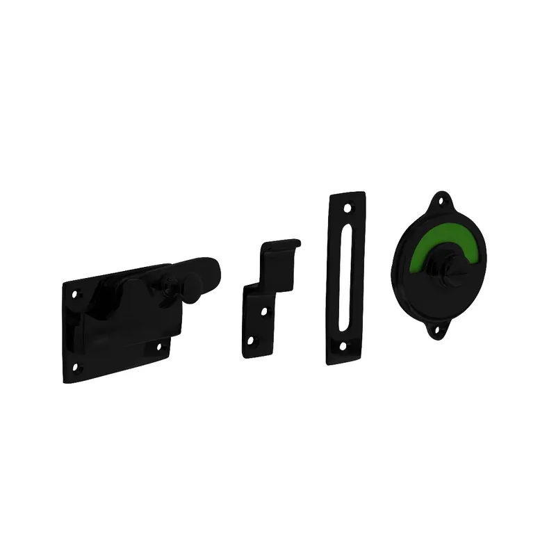 Merkproduct Intersteel WC-overslag vlak rood / groen Mat Zwart