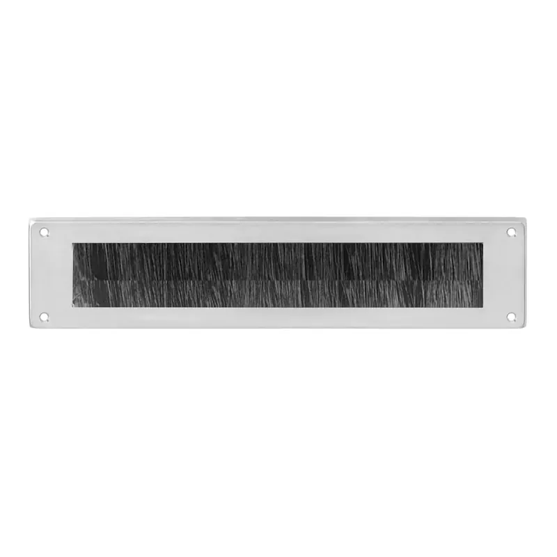 Nieuw Intersteel Tochtwering 340x76mm Rechthoek RVS Getrommeld