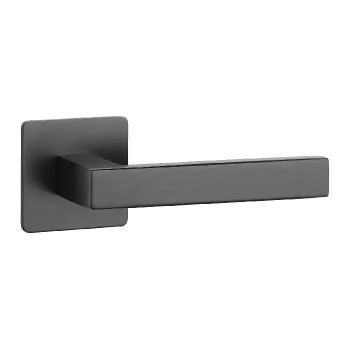 Weekendaanbieding STERK Zwarte deurkrukken KVADRAT 1760 ultra dun 3mm