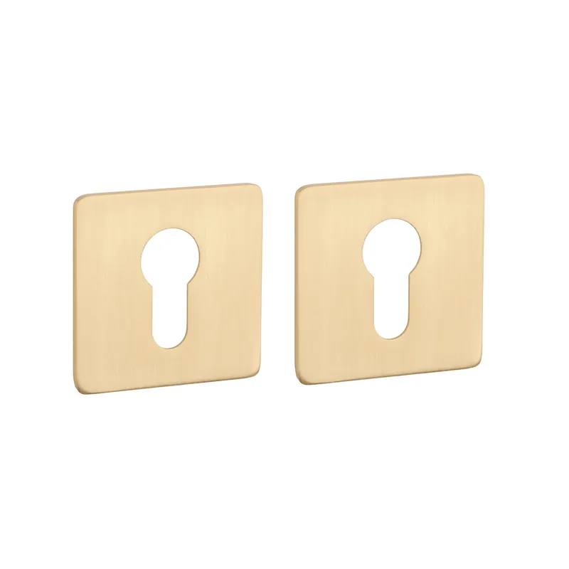 Aanbieding STERK Cilinderplaatjes KVADRAT 1711 Ultra dun 3mm Vierkant Goud gepolijst PVD