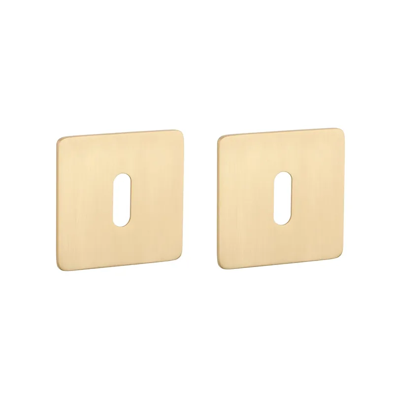 Gereduceerde Prijs STERK Sleutelplaatjes KVADRAT 1710 Ultra dun 3mm Goud PVD
