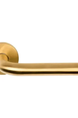 Actieprijs Deurkruk Clava ronde rozet PVD Mat Goud