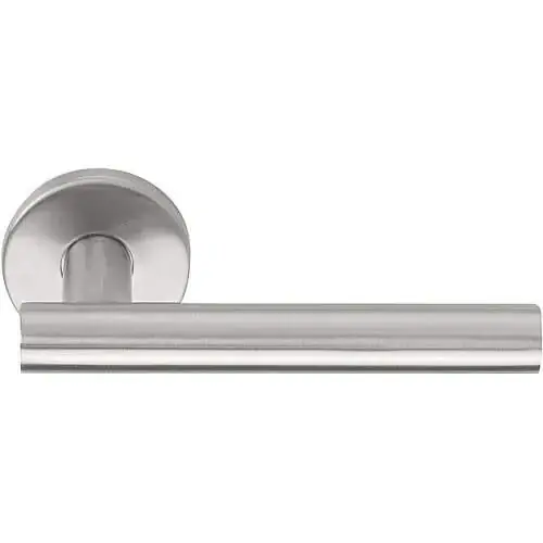 Uitverkoop Formani Deurkruk BASIC LB7-19 op ronde rozet RVS mat