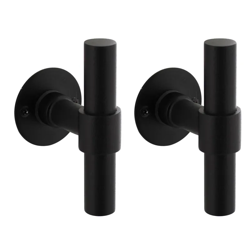 Must-Have Intersteel Deurkruk T recht met rozet Ø51x2mm structuur zwart
