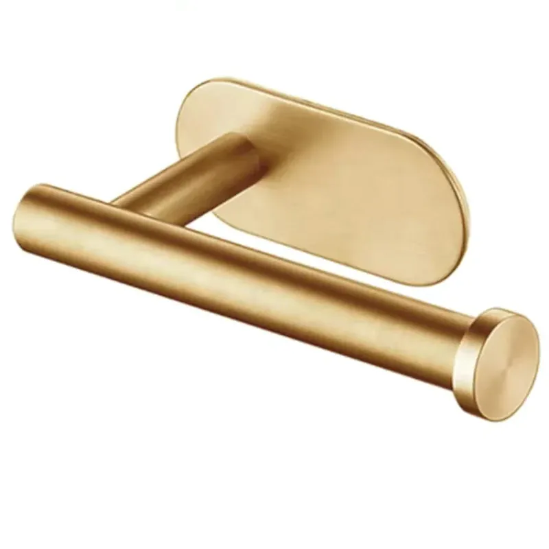 Finale Uitverkoop Zelfklevende WC-rolhouder Goud met blinde plaat