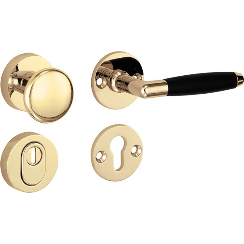Artitec Mi Satori SKG3 knop/kruk op rozet Ton ebben m/ KTB messing gelakt/messing PVD Nieuw
