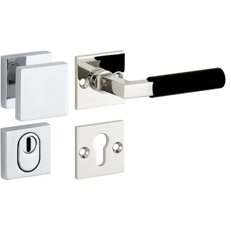 Artitec Mi Satori SKG3 knop/kruk op rozet Bauhaus ebben m/ KTB glans nikkel / glans chroom Fabrieksprijs