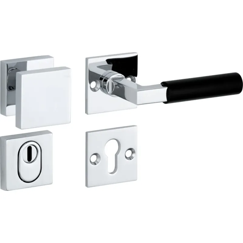 Aanbieding Artitec Mi Satori SKG3 knop/kruk op rozet Bauhaus ebben m/ KTB glans chroom