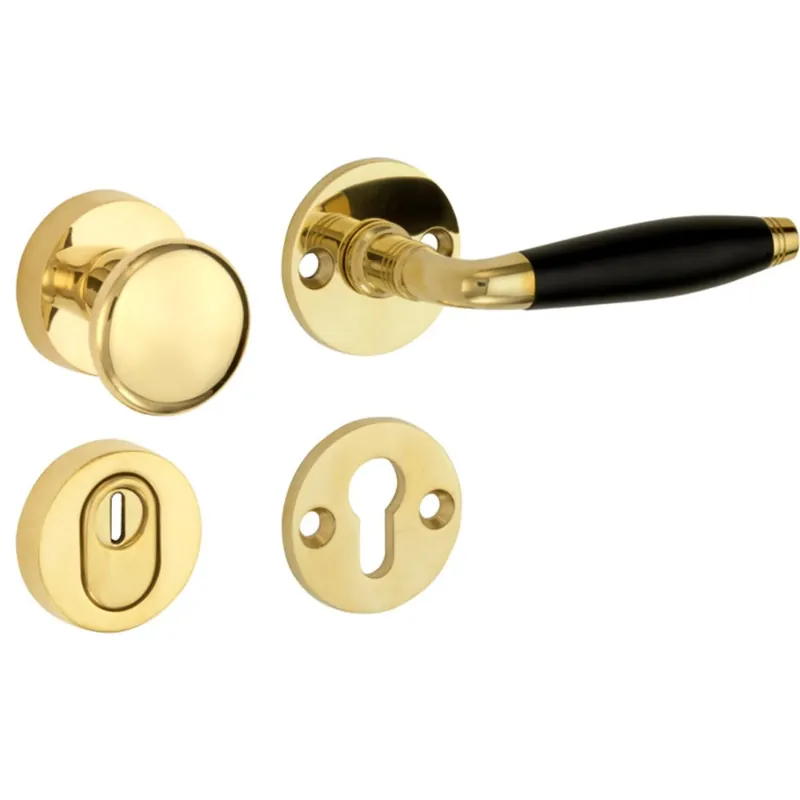Beste Prijs Artitec Mi Satori SKG3 knop/kruk op rozet Bonton ebben m/ KTB messing ongelakt