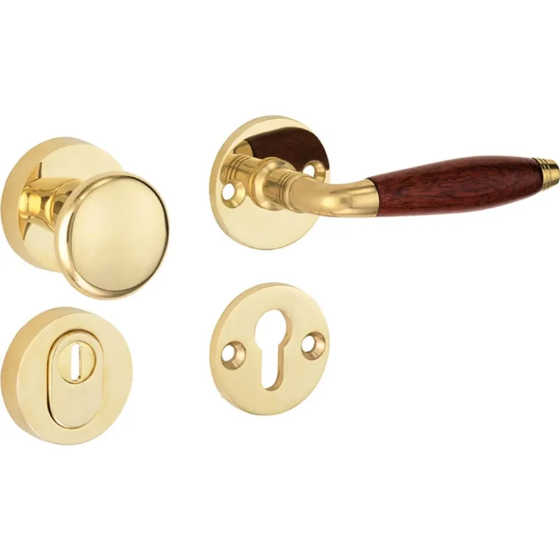 Beperkte Voorraad Artitec Mi Satori SKG3 knop/kruk op rozet Bonton Palissander m/ KTB messing ongelakt