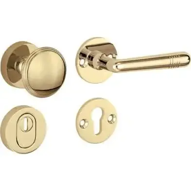 Actieprijs Artitec Mi Satori SKG3 knop/kruk op rozet Art-Deco m/ KTB messing gelakt/messing PVD