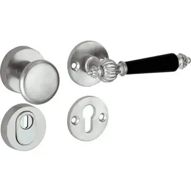 Populair Artitec Mi Satori SKG3 knop/kruk op rozet Noveau ebben m/ KTB antiek nikkel/antiek chroom