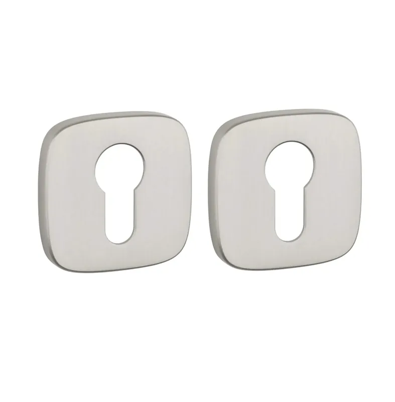 Direct Verzonden APRILE Cilinderrozet Afgerond Nikkel 53x53x7mm