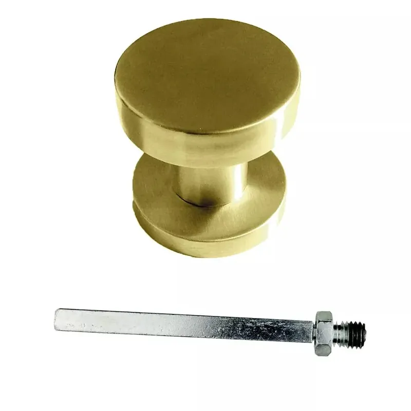 HDD Pro Voordeurknop Top Plat Op Rozas Messing Gepolijst Superprijs