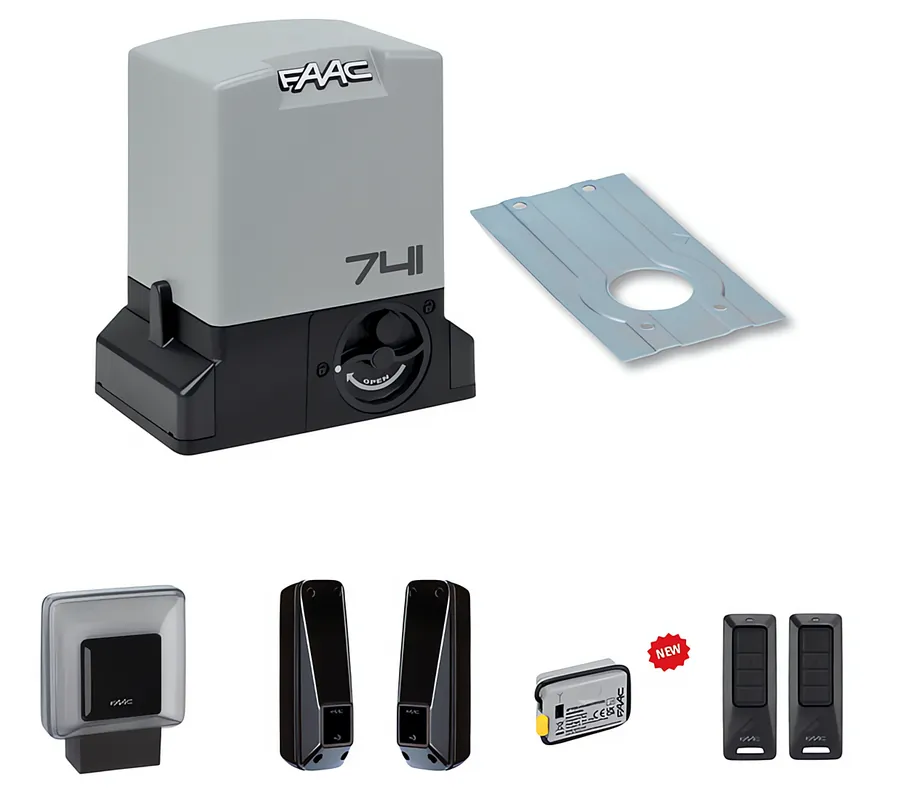 Nieuw FAAC KIT 741 schuifpoortaandrijving 230V voor schuifhek tot 900kg
