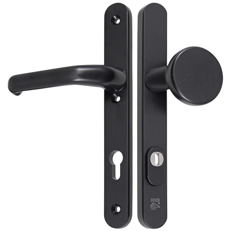 M-line zwart veiligheidbeslag afgerond smal PC92 Kruk/Knop met kerntrekbeveiliging Dagaanbieding