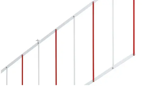 Tijdelijk Beschikbaar Schaarhek 2 meter voor Ronde of rechthoekige mast Faac