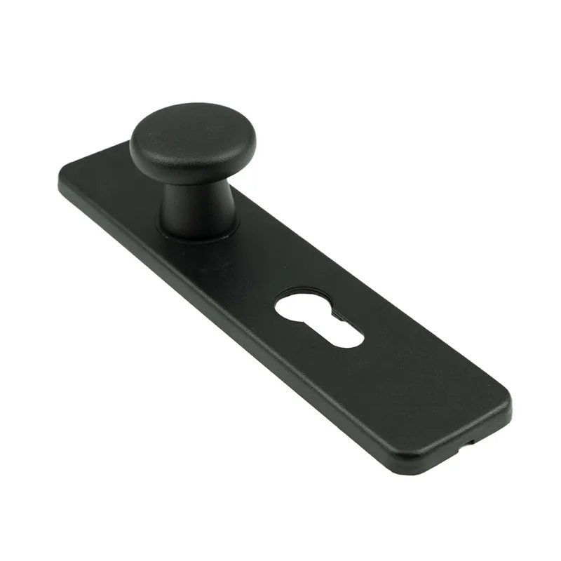 Direct Verzonden knopschild aluminium mat zwart oxloc