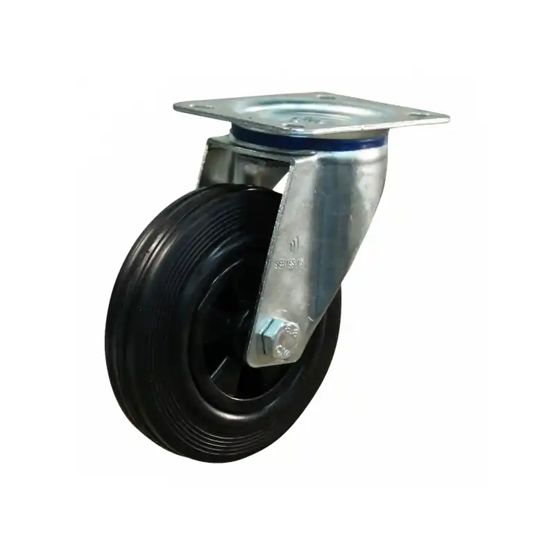zwenkwiel zwart volrubber Koop Vandaag