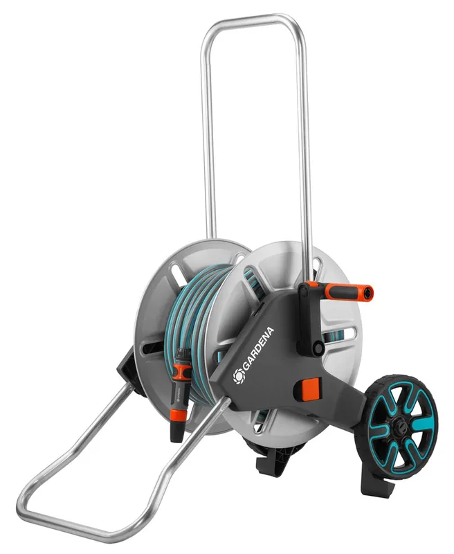 Flitsaanbieding slangenwagen set metaal gardena