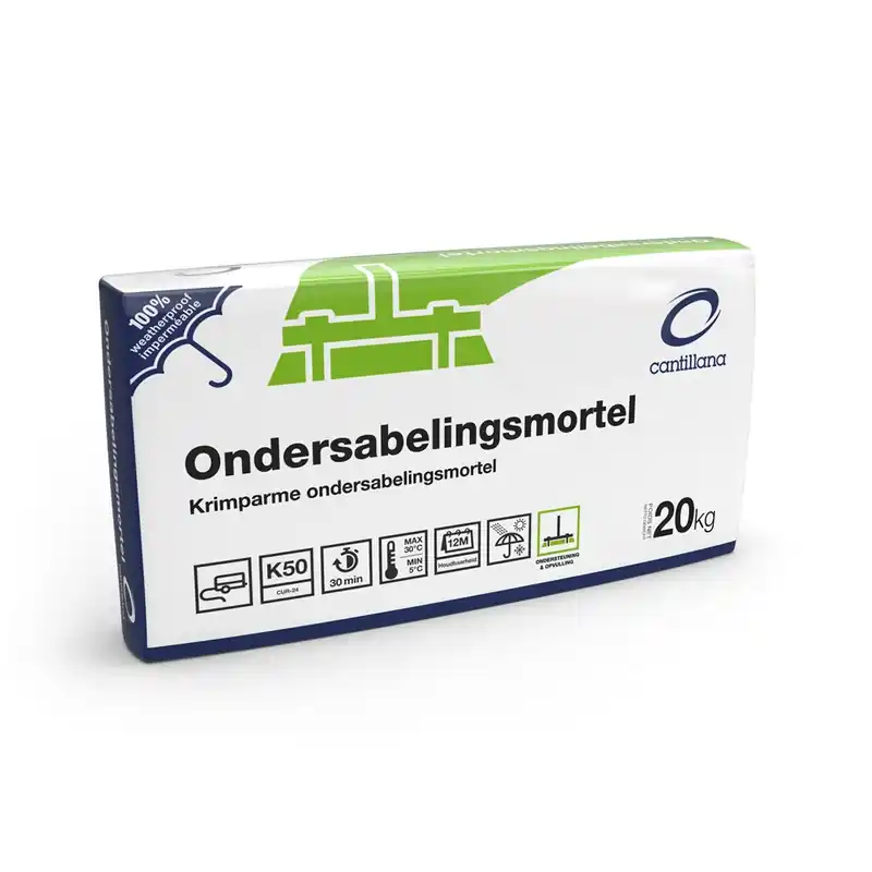 Merkproduct stel- en ondersabelingsmortel cantillana