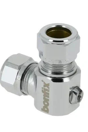 Aanbieding knel kogelkraan haaks chroom