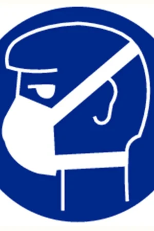 Premium gebodssticker vinyl blauw/wit