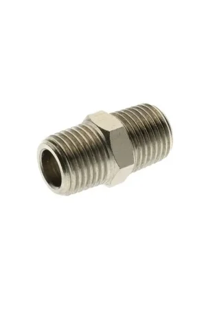 Premium nippel dubbel messing vernikkeld